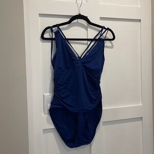 Elegant Blue One-Piece Swimsuit